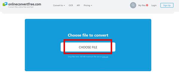 OnlineConvertFreeでTS変換