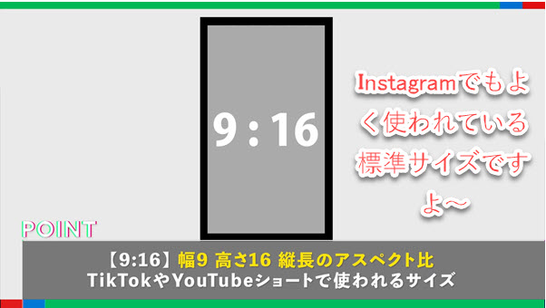 インスタストーリー標準アスペクト比